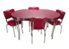 The diverse array of Family Dining sets for sale are in distinct sizes and banding